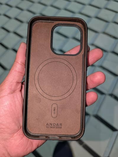 Iphone 15 pro - Andar Aspen Leather Case -  Only 1 piece in Pakistan