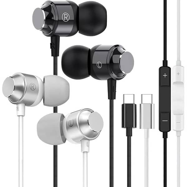 IPHONE Original TYPE C HANDFREE Mighty H-014 Original High-Quality Type-C Wired Earphones with HD Mic & Deep Bass