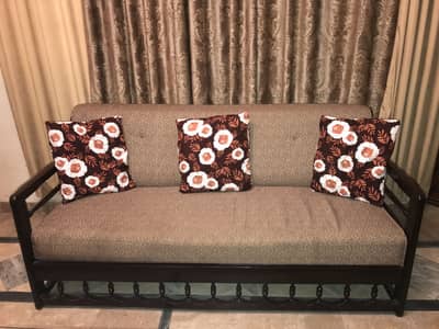 7 seater sofa set in seasoned wood