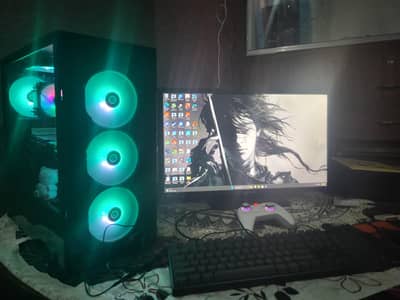 Gaming PC with monitor