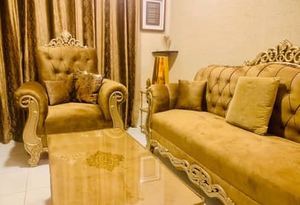 Sofa Royal 5 Seat | Velvet Golden