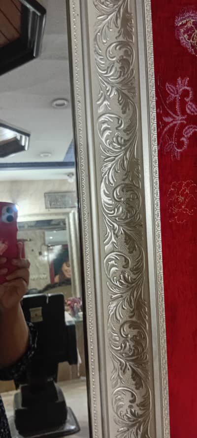 Mirror with white  frame