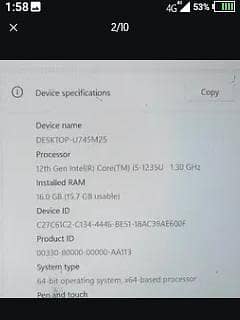 Dell 5330 2in1 360touch core i5 gen 12 16gb - read and call if agree