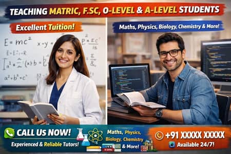 Qualified Home & Online Tutors – Matric, FSc, O-Level & A-Level