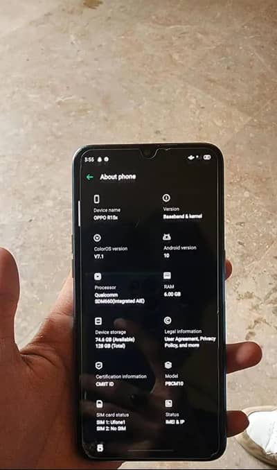 oppo r15x chinese import 6/128