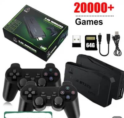 gaming console with 2 wirless controller