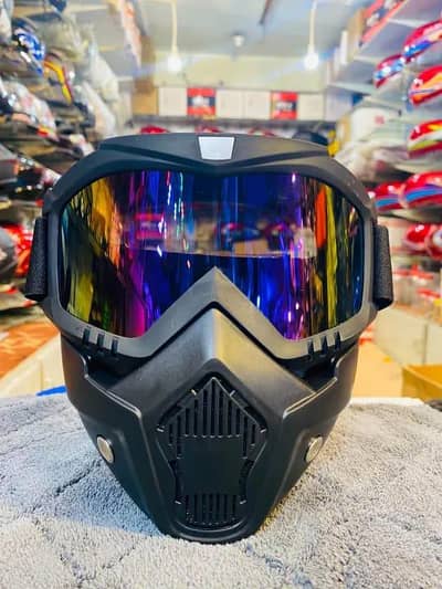 Motorcycle Helmet Glasses Face Mask