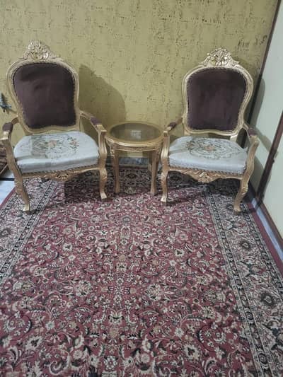 bedroom chair and table