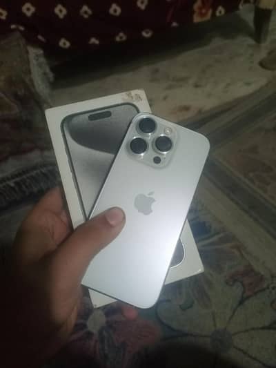 i Phone 15 Pro 128GB (JV) with Box 85% Battery (Location okara)