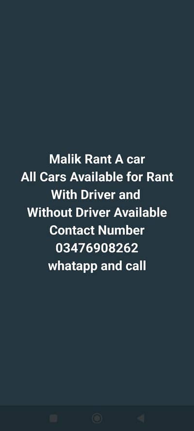 Malik Rant A car All Cars Available for Rant