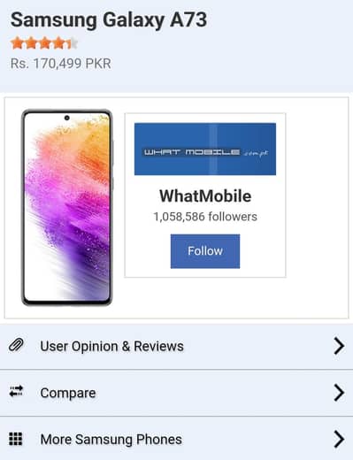 Samsung galaxy A73  fresh phone