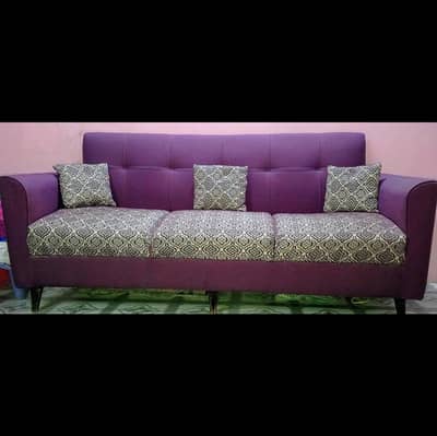 Elegant Purple Sofa Set (3+1+1)