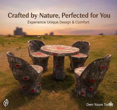 Premium Outdoor Cement Furniture Set — Durable & Colorfast