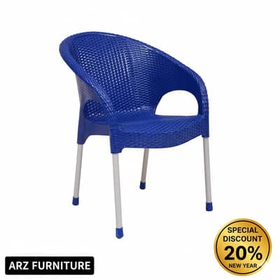 Plastic Chairs & Folding Table Set |  ArZ Furniture Rattan Design