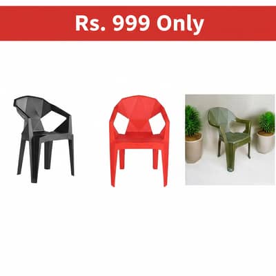 Plastic Chairs & Folding Table Set |  ArZ Furniture Rattan Design