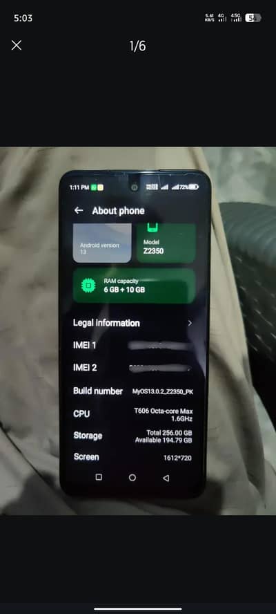 ZTE nubia v60 design 256gb