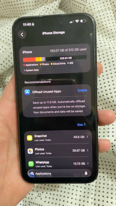 Iphone 15 pro max pta approved 83 battery health 512 gb with box