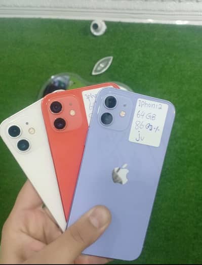 iphons 12 . watter pack 64gb! 80plus battry halth jv phons whatsapp pr