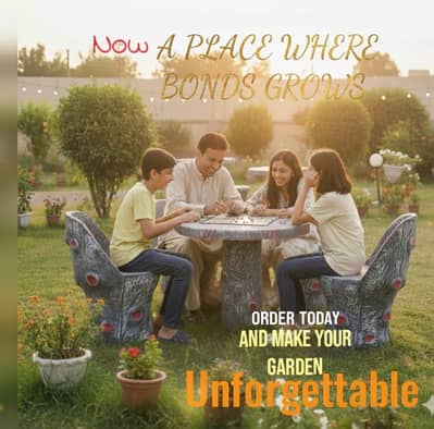 Premium Outdoor Cement Furniture Set — Durable & Colorfast