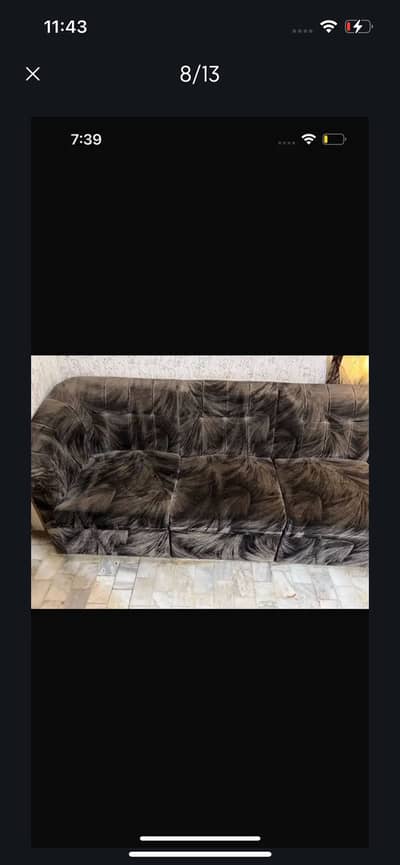 6 seater sofa + table