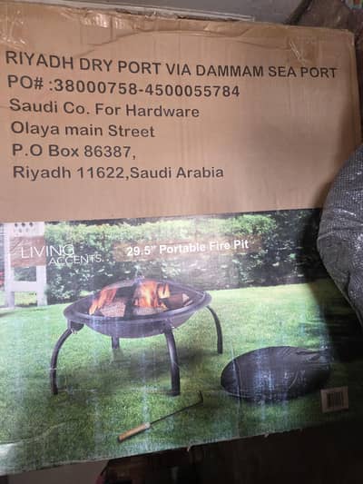 2-In-1 Round Foldable Fire Pit Outdoor Garden Patio Heater BBQ Grill