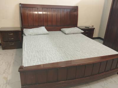 bed set with side table , dressing table , closet