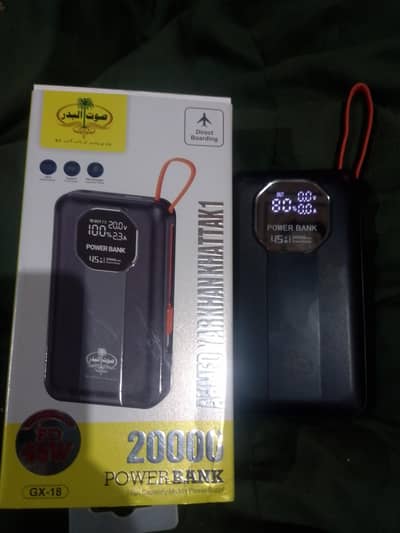 power bank 20000 mah 45w Fast charging.