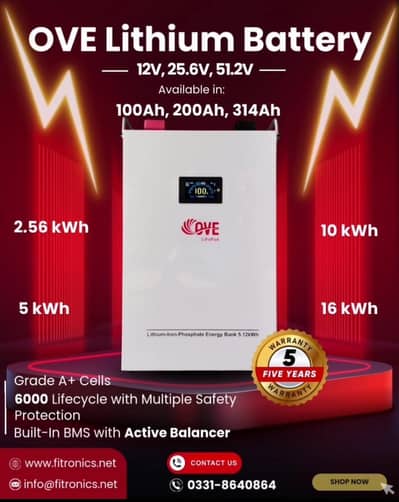 lithium battery 51 v 100 amp