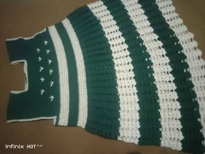Crochet hanmade wool girls frock 4-5 years girl cloth