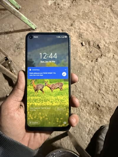Tecno spark 7 pro back rough hai baki all ok hai