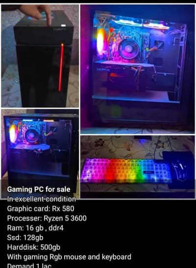Gaming pc for sale  in new condition
