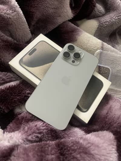 Iphone 15 Pro Max 256gb(Natural Titanium)physical dual sim cmplte box