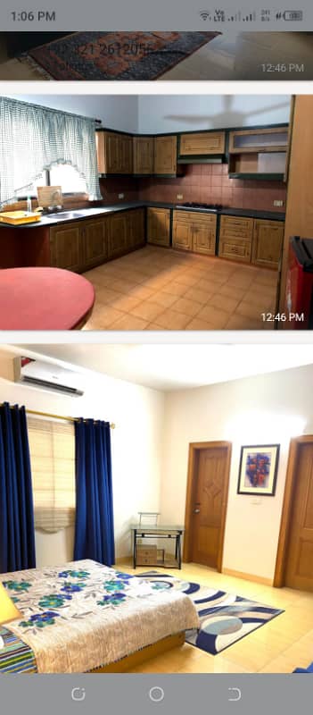 DHA PHASE 6 500 Yard upper portion 2 bedroom drawing dining car parking fully furnished well maintain required small family demand 2 lac. ShahBaz BaLoch 0322.5996882