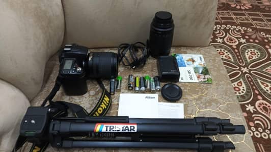 Nikon D90 DSLR Camera - 2 Lenses, Tripod, Low Shutter Count-5000 Only