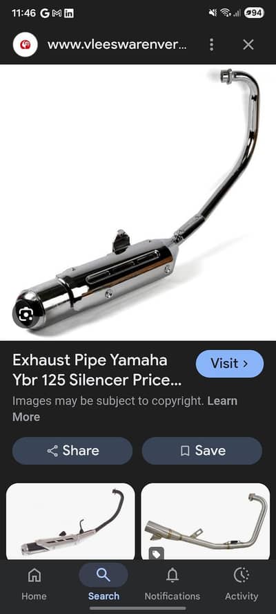 Ybr G Chrome Silencer for sale