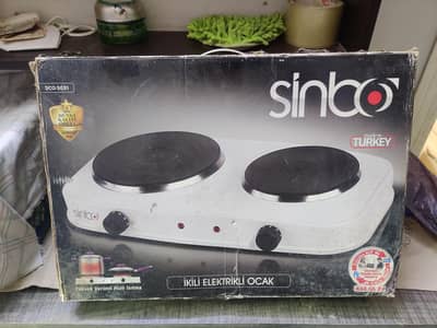 Used Sinbo Electric Stove double hotplate Made in Turkey
