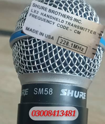 Shure SM58 wireless Microphone Original made in USA