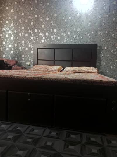 75,000 BED with mattress and wardrobe