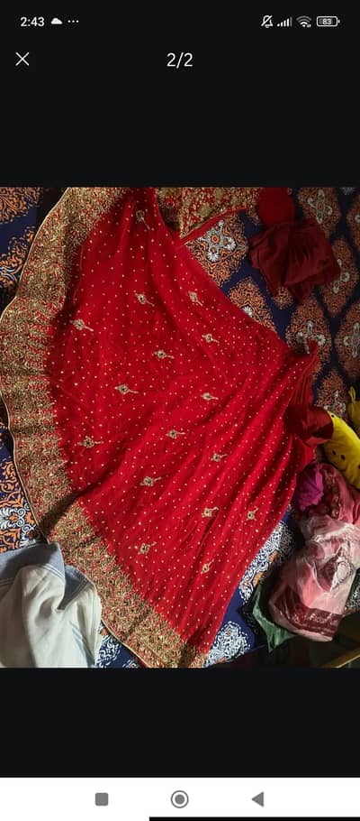 i red bridal lehnga
