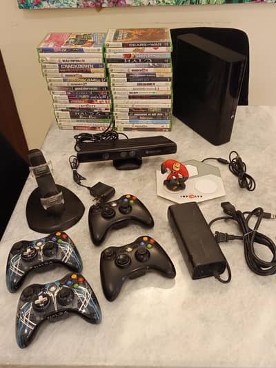 XBox 360 | 39 Games | 4 Controllers | Kinetic | Much More