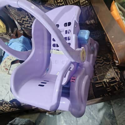 Baby carry cot with baby walker