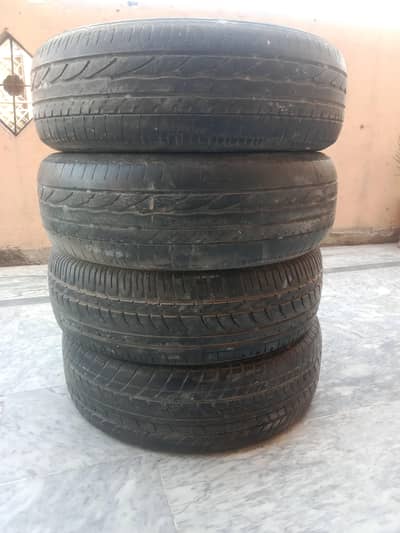 195/65R15 Tyres – 2 Dunlop + 2 Bridgestone (Good Condition)