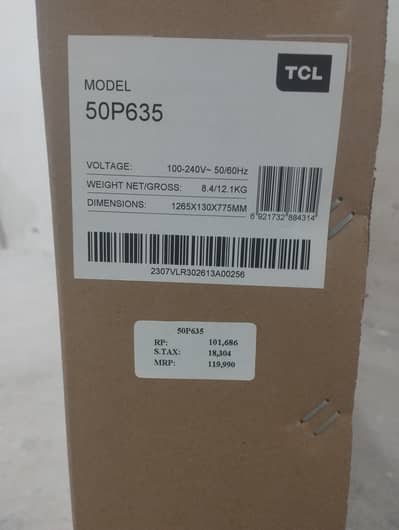 TCL 4K 50"