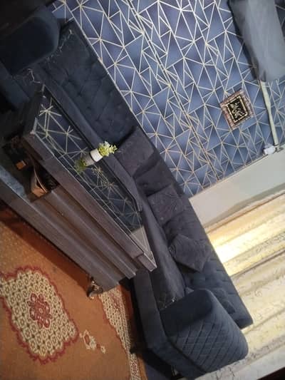 Sofa set with center table slightly used