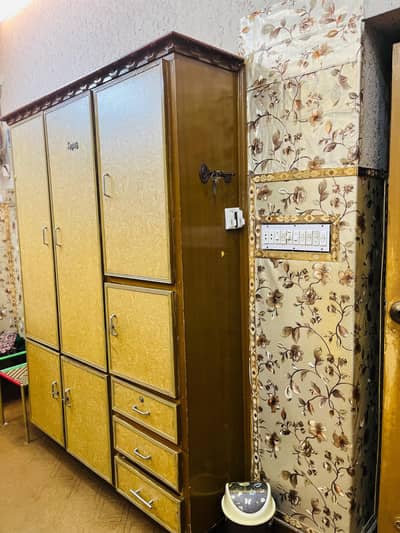 wooden wardrobe brown colour and desgin sheets 2 hang cabin