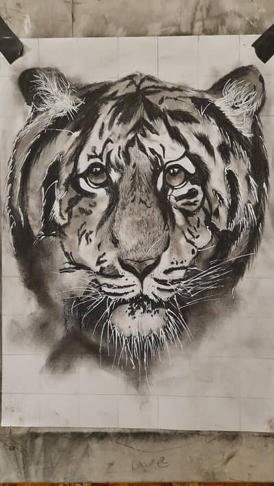 Hi! It is drawing portrait of tiger.