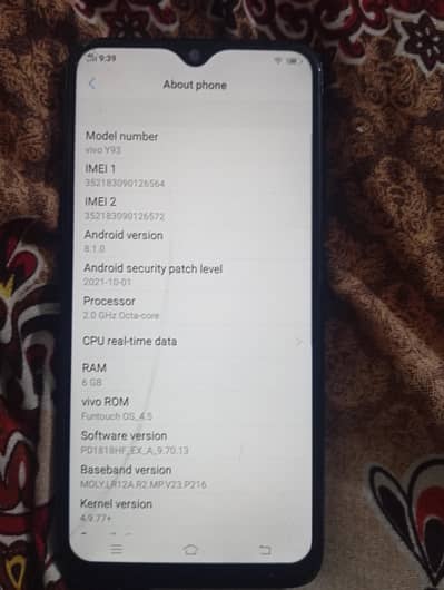 6 GB Ram 128 storage