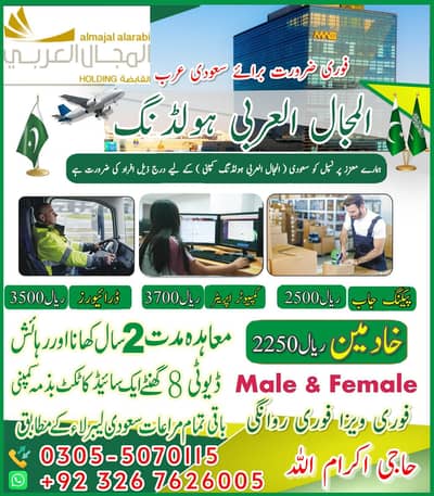 Company visa, Jobs, Work Permit, Factory Workers jobs , Jobs in saudia