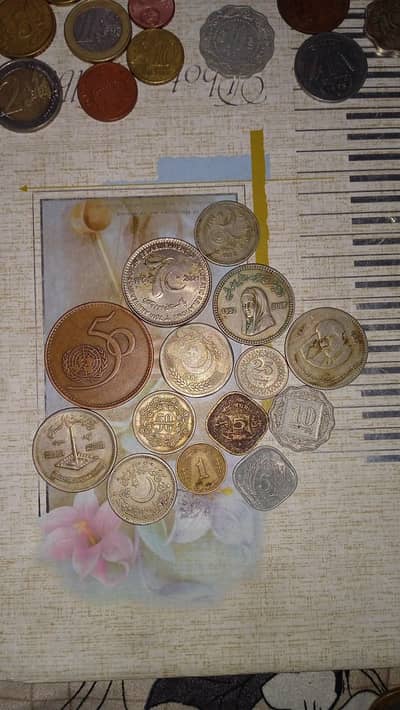 Coins of different countries.