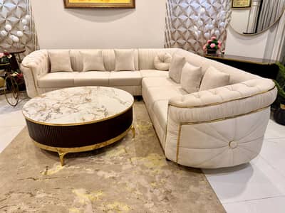 Stylish Turkish 7 seater sofa set slightly used